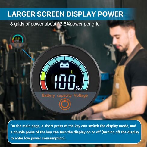 بطارية مراقبة الجهد متر 12 فولت 24 فولت 48 فولت 60 فولت 72 فولت 84 فولت ، متر مؤشر قياس الوقود البطارية ، جهاز اختبار البطارية لعربة الغولف ، المقود جبل in Kuwait