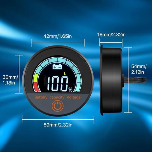 بطارية مراقبة الجهد متر 12 فولت 24 فولت 48 فولت 60 فولت 72 فولت 84 فولت ، متر مؤشر قياس الوقود البطارية ، جهاز اختبار البطارية لعربة الغولف ، المقود جبل in Kuwait