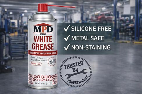 MPD PRO White Lithium Grease Spray, Marine-Grade Drip-Free Lubricant, Non-Staining High-Solid Formula for Garage Doors, Hinges, Chains & Automotive Use – 11 oz (2-Pack) in Saudi Arabia