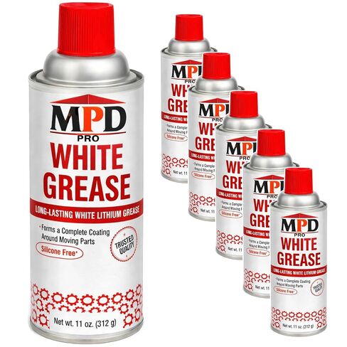 MPD PRO White Lithium Grease Spray, Marine-Grade Drip-Free Lubricant, Non-Staining High-Solid Formula for Garage Doors, Hinges, Chains & Automotive Use – 11 oz (2-Pack) in Saudi Arabia