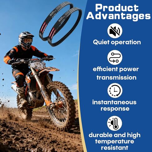 2-Pack Power Grip Primary Belts, Fit for Surron Motorcycle Drive Belts. Replaces Power Grip-GT4 560-8m. Compatible with Sur-Ron Light Bee/X, Segway X260/X160, and Talaria XXX Off-Road Motorcycles in Kuwait