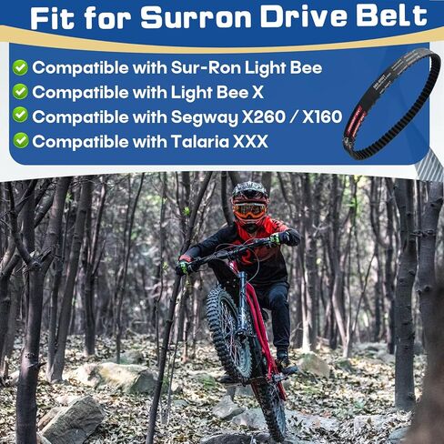 2-Pack Power Grip Primary Belts, Fit for Surron Motorcycle Drive Belts. Replaces Power Grip-GT4 560-8m. Compatible with Sur-Ron Light Bee/X, Segway X260/X160, and Talaria XXX Off-Road Motorcycles in Kuwait
