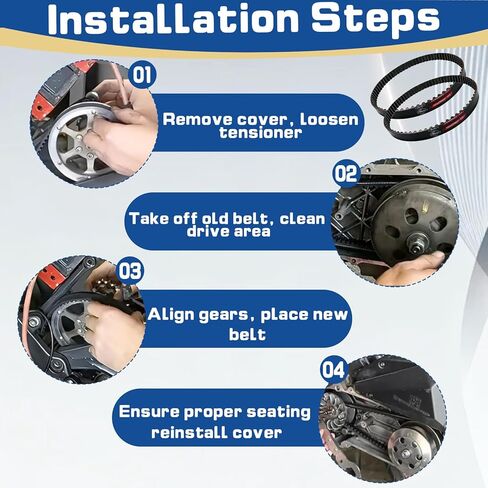 2-Pack Power Grip Primary Belts, Fit for Surron Motorcycle Drive Belts. Replaces Power Grip-GT4 560-8m. Compatible with Sur-Ron Light Bee/X, Segway X260/X160, and Talaria XXX Off-Road Motorcycles in Kuwait