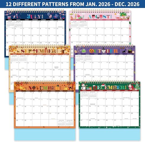 تقويم مكتب 2026 - تقويم مكتب من يناير 2026 - ديسمبر 2026، مكتب تقويم 10 بوصة × 8.3 بوصة، تقويم مكتبي قابل للطي لمدة 12 شهرًا 2026 - تصميم السمة in Kuwait