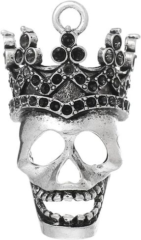 Sexy Sparkles Skull with Crown Charm Pendant for Necklace in Saudi Arabia