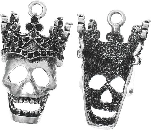 Sexy Sparkles Skull with Crown Charm Pendant for Necklace in Saudi Arabia