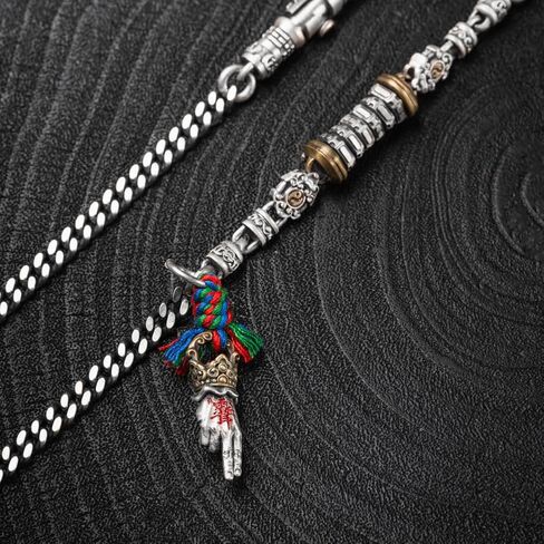 COPPERTIST.WU Taoist Sword Mudra Charm Feng Shui Amulet Pendant Handmade Jewelry Gift for Women Men in Saudi Arabia