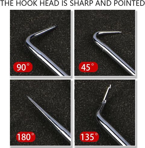 4PCS Precision Car Hook and Pick Set, Steel Leather Vehicle Pick Hook Puller Remover with Aluminum Handle, Automotive Puller Tools for O-Rings ＆ Oil Seals, Universal Fit in Saudi Arabia