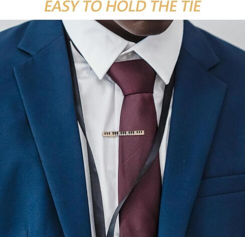 Silver Tie Clip for Men: Piano Bar Clip Pin Elegant Music-themed Titanium Steel Jewelry Formal Wear Vintage Keyboard Design for Weddings Business Concerts and Music Enthusiasts Accessories in Saudi Arabia