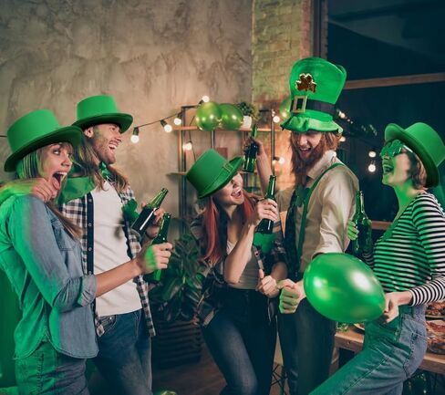GiftExpress قبعة الجني لعيد القديس باتريك مع لحية، قبعة خضراء لعيد القديس باتريك، قبعة زي القديس باتي in Saudi Arabia