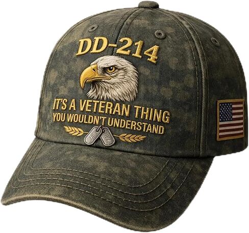 قبعة DD214، قبعة الولايات المتحدة الأمريكية للذكرى السنوية الـ 250، قبعة عسكرية للذكرى السنوية 250، عرض فخور للمحاربين القدامى وأعضاء الخدمة، قبعة على طراز البيسبول مع عملة تذكارية in Kuwait