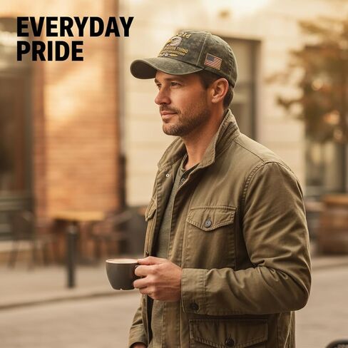 قبعة DD214، قبعة الولايات المتحدة الأمريكية للذكرى السنوية الـ 250، قبعة عسكرية للذكرى السنوية 250، عرض فخور للمحاربين القدامى وأعضاء الخدمة، قبعة على طراز البيسبول مع عملة تذكارية in Kuwait