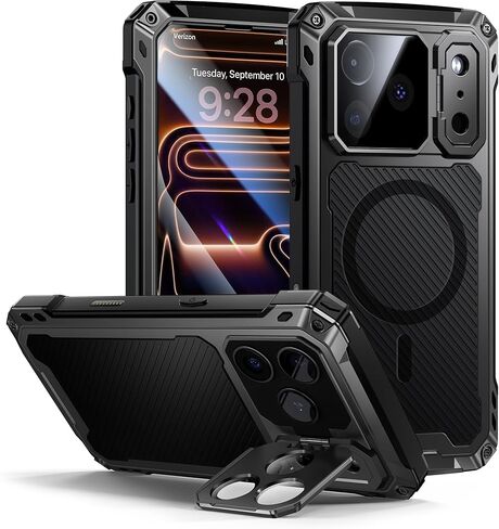 Lanhiem Samsung Galaxy A03s Phone Case, IP68 Waterproof Dustproof Case with Built-in Screen Protector, Full Body Heavy Duty Shockproof Protective Cover for Samsung A03s (Black/Clear) in Saudi Arabia