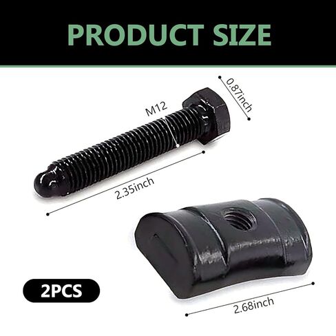 2 PCS Torsion Bar Key Adjustment Block Nuts with Bolts, Full Thread Torsion Key Remover, Replaces OEM #11561233 15530026, Compatible with Chevrolet Chevy GMC Cadillac Oldsmobile (Black) in Saudi Arabia