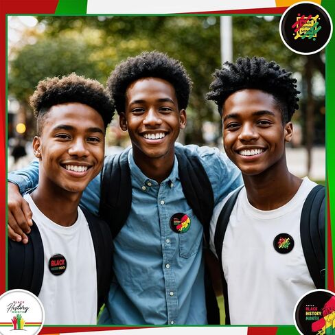 Riceshoot 120 Pcs Black History Month Buttons Pins Bulk 1 Inch Buttons Badge Gifts for Black History Decorations Party Favors, 30 Designs in Saudi Arabia