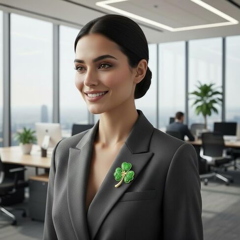 دبابيس يوم القديس باتريك، دبابيس ودبابيس المينا شامروك للنساء، إكسسوارات يوم القديس باتريك، FLB04A in Kuwait