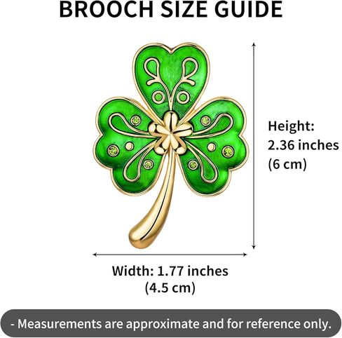 دبابيس يوم القديس باتريك، دبابيس ودبابيس المينا شامروك للنساء، إكسسوارات يوم القديس باتريك، FLB04A in Kuwait