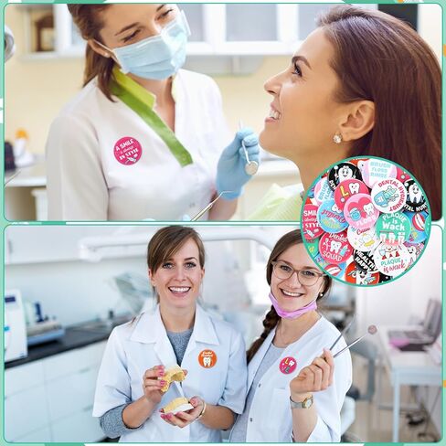 80 Pcs Dental Assistant Week Pins Gifts Bulk Dentist Tooth Health Awareness Lapel Brooches Decor Dental Hygiene Office Gifts for Dentist Nurse Medical Assistant Employee Cloths Decor in Saudi Arabia