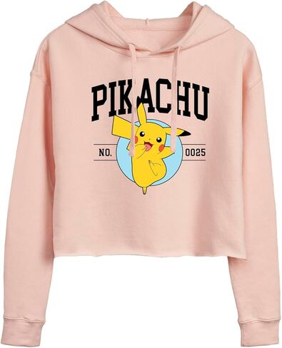HYBRID APPAREL - Pokémon - Pikachu Collegiate - Women's Cropped Pullover Hoodie in Saudi Arabia