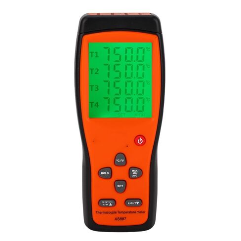 Eujgoov 4 Channels Digital Thermometer K Type Thermocouple Temperature Tester with 4 Probes -200 to 1372℃ for Dual Sample Measurement in Saudi Arabia