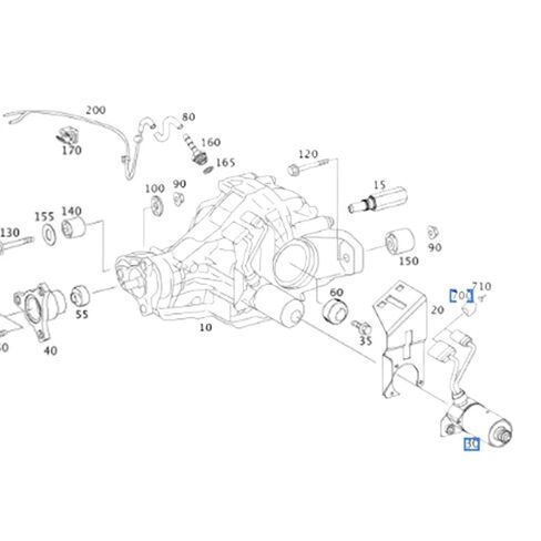 Rear Differential Locker Motor 1645400288 Compatible with X164 W164 ML320 ML350 ML500 ML550 ML63AMG GL350 GL450 GL550 3.5L in Saudi Arabia