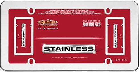 Cruiser Accessories 21110 Stainless License Plate Frame, Stainless Steel in Saudi Arabia