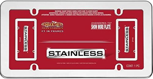Cruiser Accessories 21110 Stainless License Plate Frame, Stainless Steel in Saudi Arabia