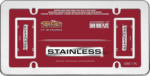 Cruiser Accessories 21110 Stainless License Plate Frame, Stainless Steel in Saudi Arabia