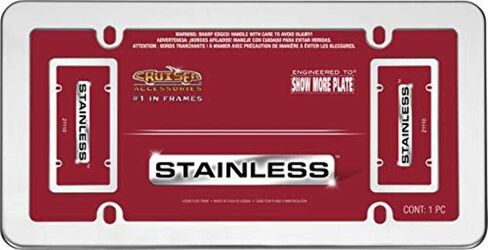 Cruiser Accessories 21110 Stainless License Plate Frame, Stainless Steel in Saudi Arabia