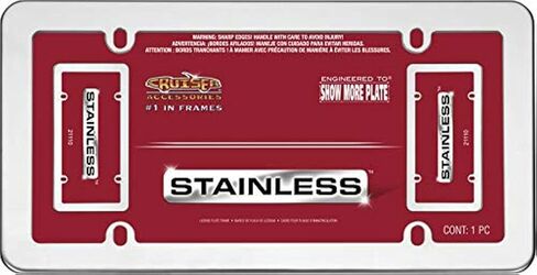 Cruiser Accessories 21110 Stainless License Plate Frame, Stainless Steel in Saudi Arabia