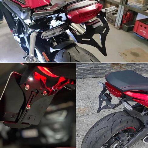 حامل لوحة ترخيص الدراجة النارية الذيل مرتب متوافق مع 2021-2025 Honda CBR650R / CB650R CBR 650R / CB 650R قوس لوحة الترخيص in Kuwait