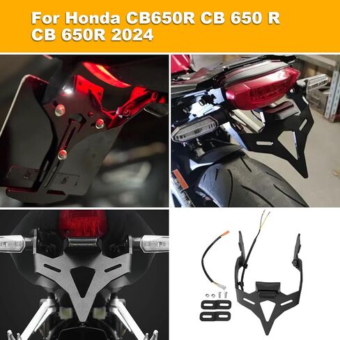 حامل لوحة ترخيص الدراجة النارية الذيل مرتب متوافق مع 2021-2025 Honda CBR650R / CB650R CBR 650R / CB 650R قوس لوحة الترخيص in Kuwait
