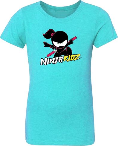 قميص الفتيات Ninja Kidz ذو الشعار الأصلي الرسمي، ألبس أطفالك Ninja ملابس رائعة للأطفال، وقميص Ninja Merch & Tee للفتيات in Kuwait