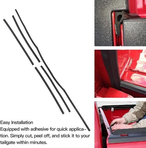 Tailgate Seal Kit Rubber Dust Proof Shaking Seal Weather Stripping for PX PX2 PX3 - Vehicle Tailgate Accessories in Saudi Arabia