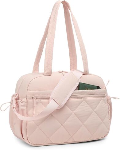 Travel Duffle Bag, Carry On Bag for Men Women with Wet Pocket, Large Capacity Gym Bag, Multi Pocket Hospital Busniess Weekender Overnight Tote Bag (Pink) in Saudi Arabia