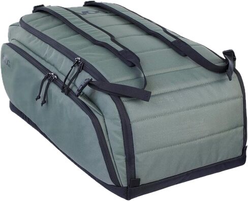 EVOC Gear Bag 55L Olive - Water-Repellent, Durable Cycling Travel Bag with Waterproof Separation Elements, Convertible Backpack Design, Spacious Organizer Compartments, Shoe and Clothing Divider, Idea in Saudi Arabia