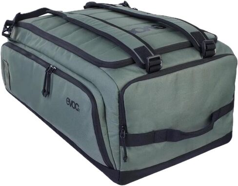 EVOC Gear Bag 55L Olive - Water-Repellent, Durable Cycling Travel Bag with Waterproof Separation Elements, Convertible Backpack Design, Spacious Organizer Compartments, Shoe and Clothing Divider, Idea in Saudi Arabia