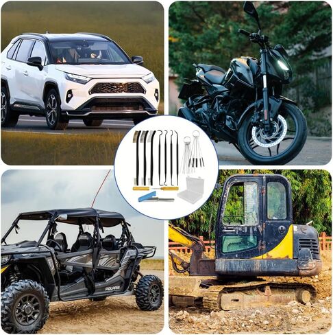 طقم تنظيف المكربن ​​7 قطع، يتضمن 3 فرشاة مزدوجة الرأس، 23 إبرة، 5 فرش نايلون، 1 مكشطة و4 خطافات تنظيف لمسدس رش الكربوهيدرات للدراجات النارية in Kuwait