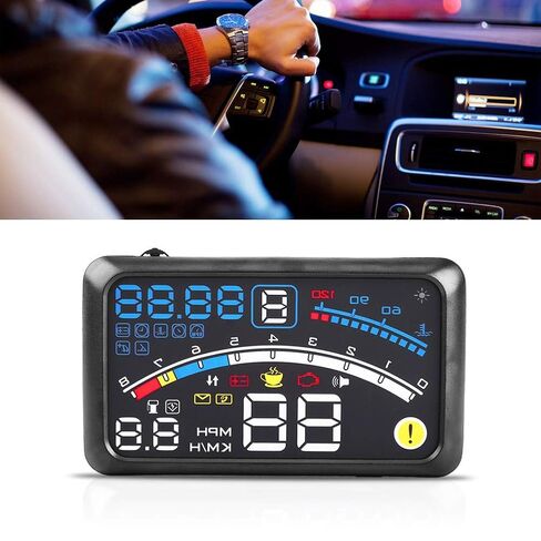 OBD2 Heads Up Display Car Speedometer, 5.5 Inch Universal Digital Speedometer, Windshield Projector, Over Speed Alarm, Kmh/Mph in Kuwait