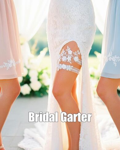 Campsis Garter for Bride Wedding Pearl Garter Belt Floral Bridal Leg Accessories for Women in Saudi Arabia