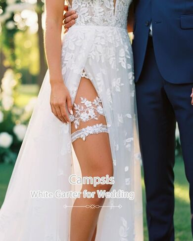 Campsis Garter for Bride Wedding Pearl Garter Belt Floral Bridal Leg Accessories for Women in Saudi Arabia