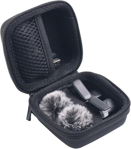 حقيبة سفر واقية صلبة متوافقة مع ميكروفون حمل، ميكروفون لاسلكي ذو مشبك على شكل طية صدر السترة (الجراب فقط) in Kuwait