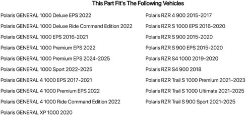 طقم قضيب ربط رف التوجيه من TUSK زوج يسار ويمين لـ Polaris General 1000 EPS 2016-2021 in Kuwait