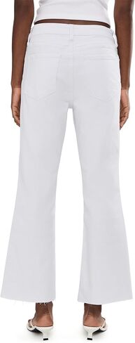KUT from the Kloth Kelsey High-Rise Ankle Flare with Raw Hem in Optic White in Saudi Arabia