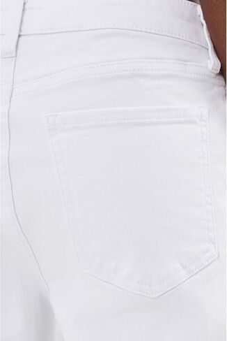 KUT from the Kloth Kelsey High-Rise Ankle Flare with Raw Hem in Optic White in Saudi Arabia