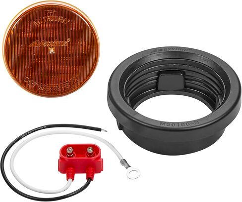 مجموعة Maxxima M11300Y-KIT مقاس 2.5 بوصة مستديرة P2/P3 مجموعة كهرمان لأقلام التحديد مع حلقة معدنية وقابس ضفيرة in Saudi Arabia
