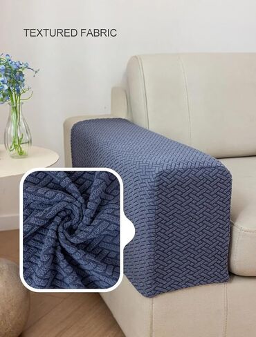 Sofa Arm Covers & Chair Arm Covers Set of 2 - Stretch Recliner Arm Covers for Sofa with Non-Slip Grip, Arm Rest Covers for Couch Loveseat/Sectional Coffee L:25.5"-27.5" L X 7"-9.8" W in Saudi Arabia