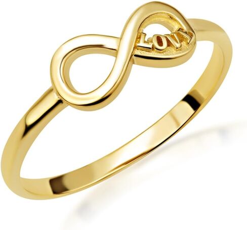 خاتم Claddagh Gold 10K و14K Infinity "Love" متوفر باللون الأصفر/الوردي/الذهب الأبيض مع مقاسات خواتم متعددة in Kuwait