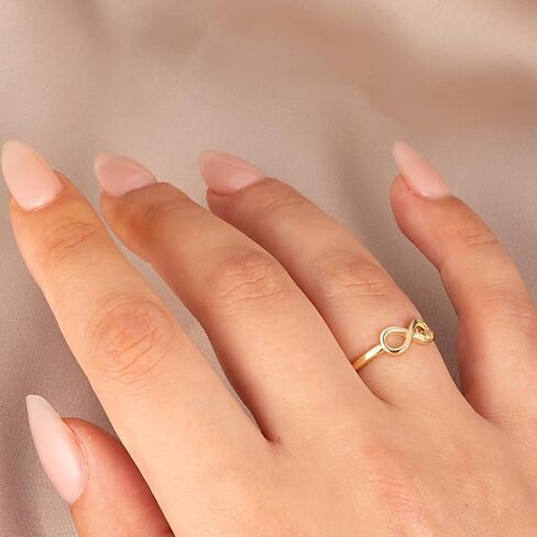 خاتم Claddagh Gold 10K و14K Infinity "Love" متوفر باللون الأصفر/الوردي/الذهب الأبيض مع مقاسات خواتم متعددة in Kuwait