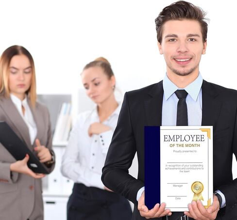 25 شهادة إنجاز لموظف الشهر، شهادات تقدير، شهادة جائزة مقاس 8 × 10 بوصة للموظفين وفرق العمل -12 in Kuwait